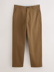 Tan Brown Relaxed Fit Cotton Rich Stretch Chinos - Image 7 of 10
