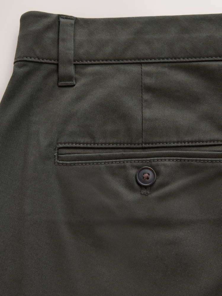 Green Straight Fit Cotton Rich Stretch Chinos - Image 10 of 10