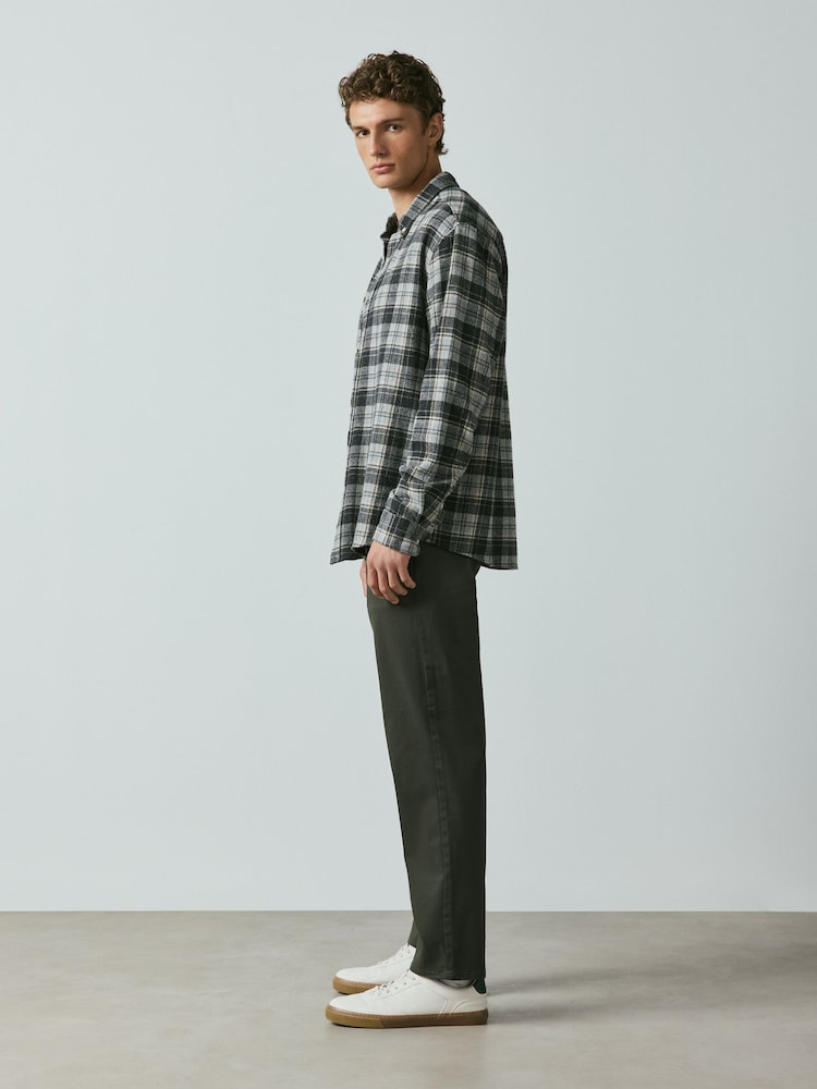 Green Straight Fit Cotton Rich Stretch Chinos - Image 2 of 10