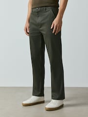 Green Straight Fit Cotton Rich Stretch Chinos - Image 3 of 10