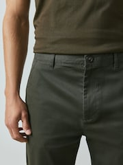 Green Straight Fit Cotton Rich Stretch Chinos - Image 6 of 10