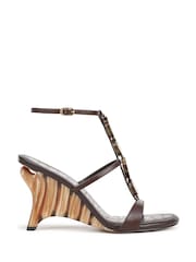 Sam Edelman Brown Massey Regular Fit Strappy Sandals - Image 1 of 7