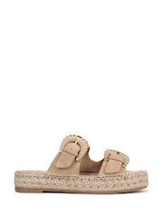 Sam Edelman Brown Tabbey Regular Fit Slides - Image 1 of 7