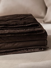 Brown Elsie Velvet Quilted Bedspread - Image 3 of 4
