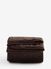 Brown Elsie Velvet Quilted Bedspread - Image 4 of 4
