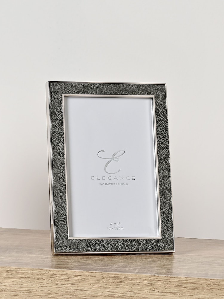Widdop Grey Metal Plated Faux Shagreen Photo Frame - Image 2 of 5 Widdop Grey Metal Plated Faux Shagreen Photo Frame - Image 2 of 5
