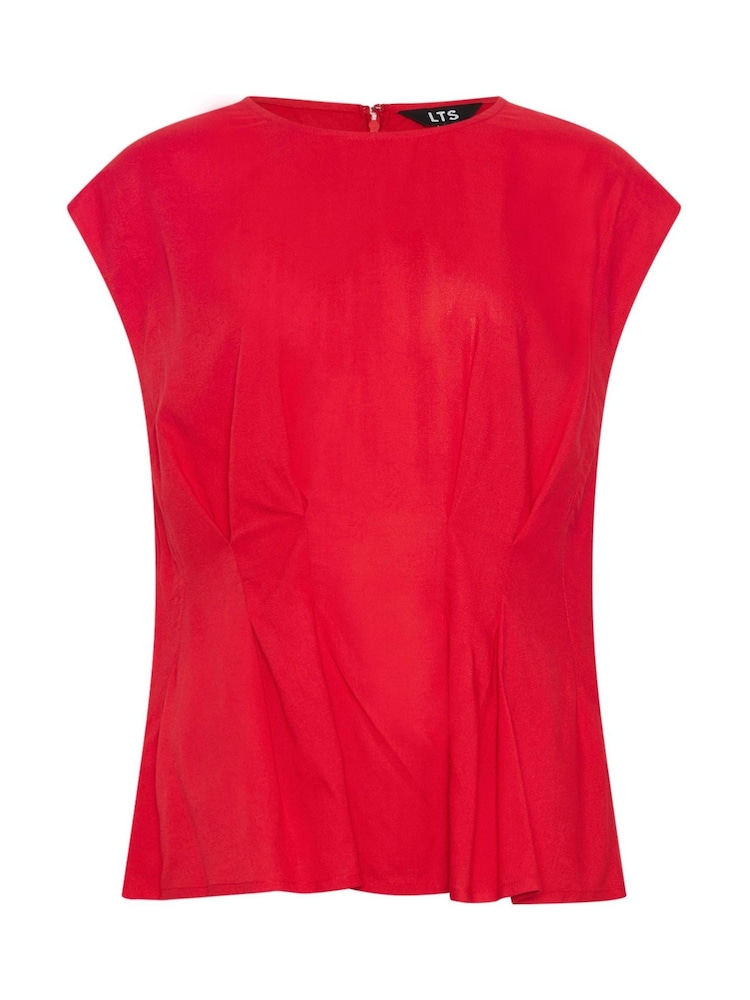 Long Tall Sally Red Grown On Sleeve Pleated Top - Image 5 of 5 Long Tall Sally Red Grown On Sleeve Pleated Top - Image 5 of 5