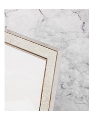 Widdop Cream Metal Plated Cream Faux Shagreen Frame - Image 2 of 4