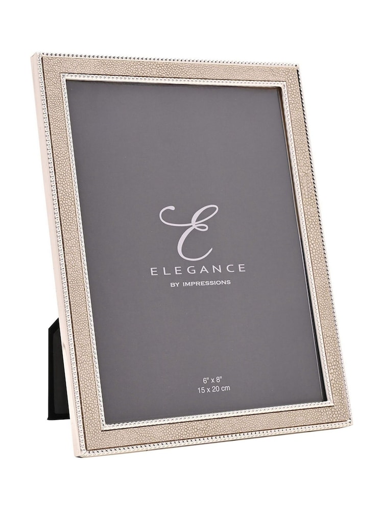 Widdop Silver Metal Plated Faux Shagreen Photo Frame - Image 1 of 6 Widdop Silver Metal Plated Faux Shagreen Photo Frame - Image 1 of 6