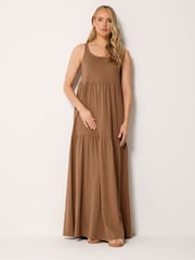 Long Tall Sally Brown Sleeveless Tiered Maxi Dress - Image 1 of 6