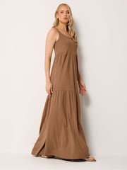Long Tall Sally Brown Sleeveless Tiered Maxi Dress - Image 3 of 6