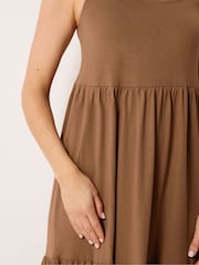 Long Tall Sally Brown Sleeveless Tiered Maxi Dress - Image 5 of 6
