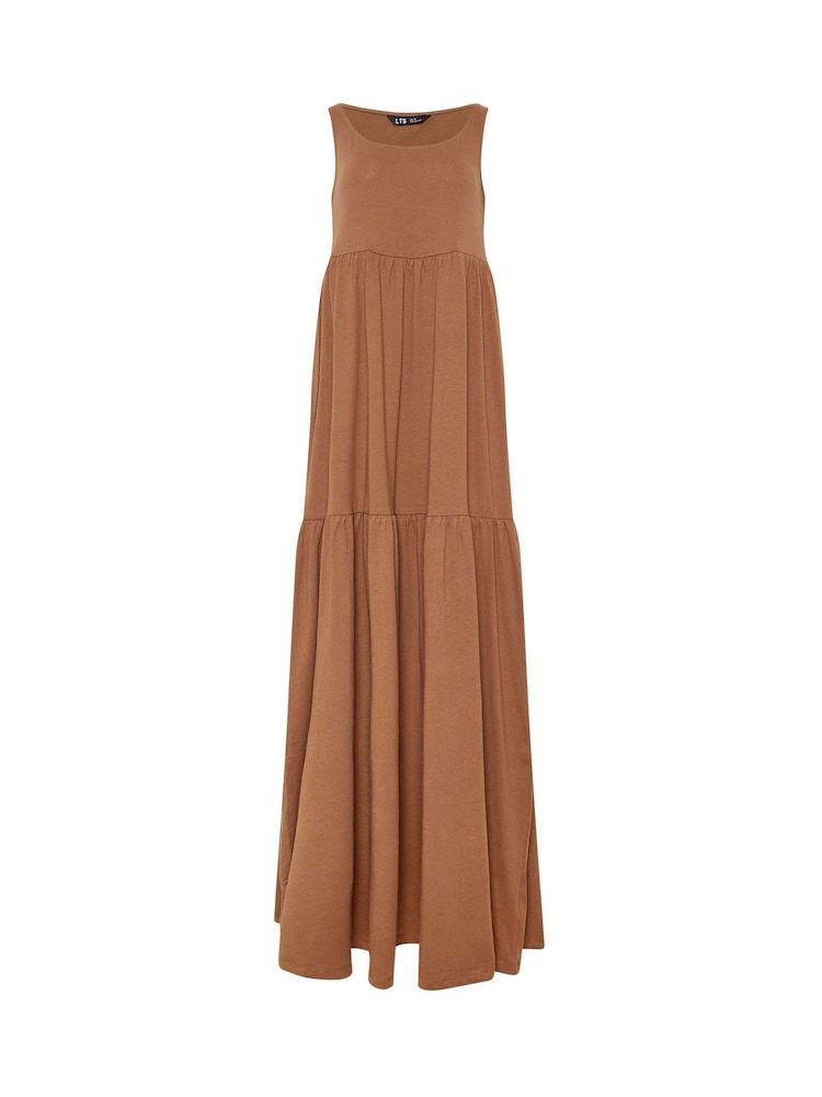 Long Tall Sally Brown Sleeveless Tiered Maxi Dress - Image 6 of 6
