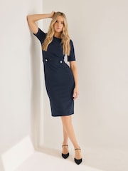 Long Tall Sally Blue Tailored Midi Dress - Image 8 of 9