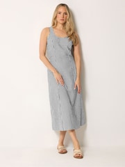 Long Tall Sally Black Gingham Sleeveless Pleated Midaxi Dress - Image 2 of 6