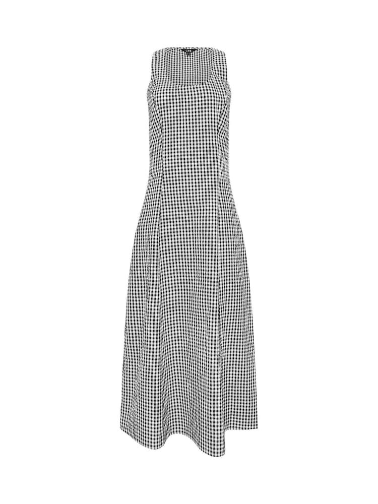 Long Tall Sally Black Gingham Sleeveless Pleated Midaxi Dress - Image 6 of 6 Long Tall Sally Black Gingham Sleeveless Pleated Midaxi Dress - Image 6 of 6