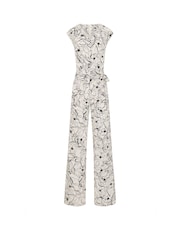 Long Tall Sally Natural Sketch Floral Jumpsuit - Image 6 of 6