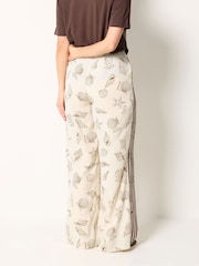 Long Tall Sally Cream Sea Shell Wide Leg Trousers - Image 3 of 4