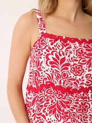 Long Tall Sally Red Floral Strappy Ric Rac Maxi Dress - Image 5 of 6