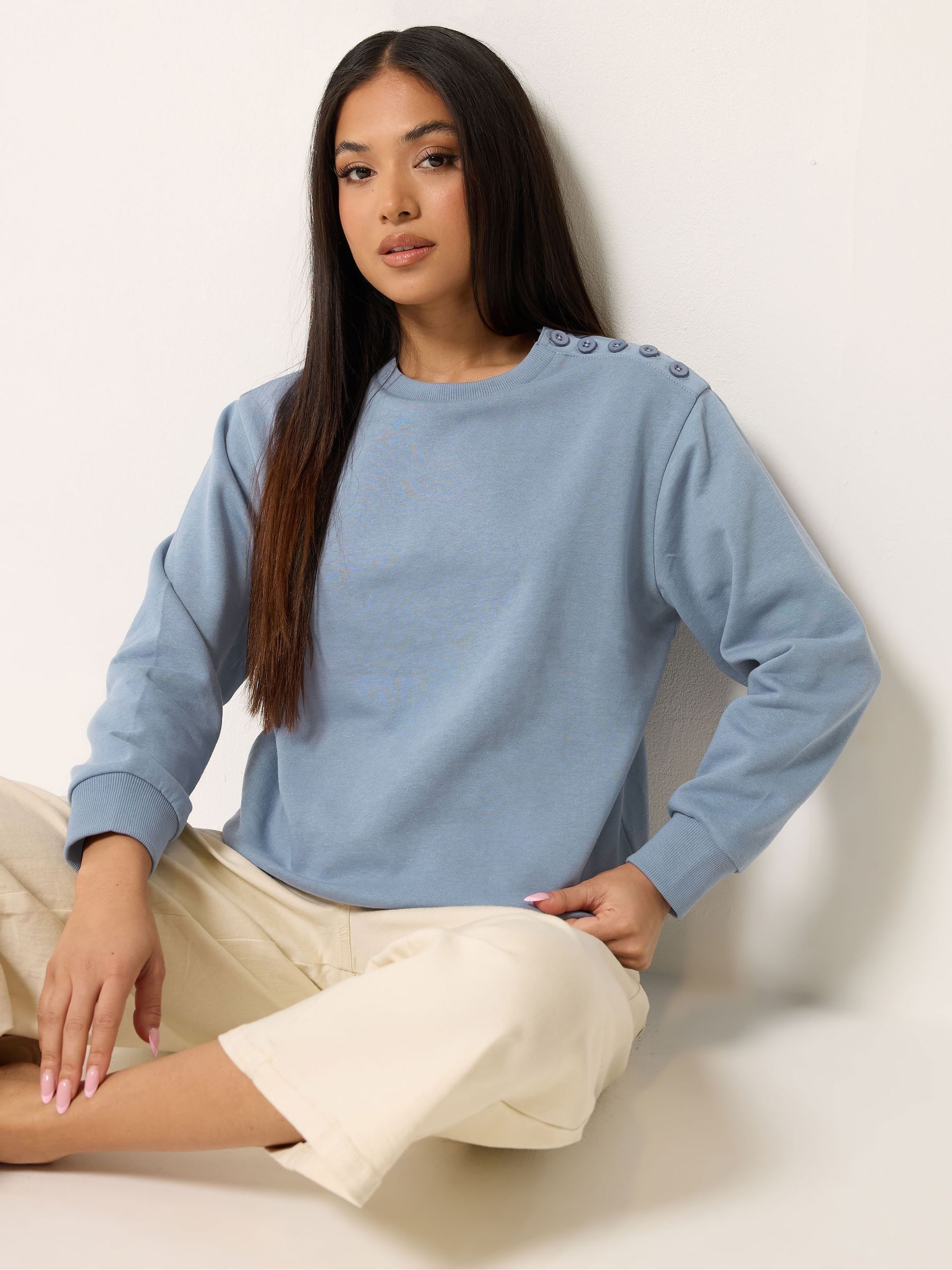M & Co Women's Blue Petite Sweatshirt