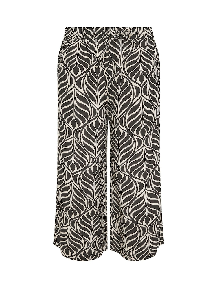 M&Co Black Petite Printed Culottes - Image 5 of 5