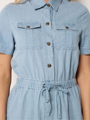 Long Tall Sally Blue Lightweight Jumpsuit - Image 4 of 4