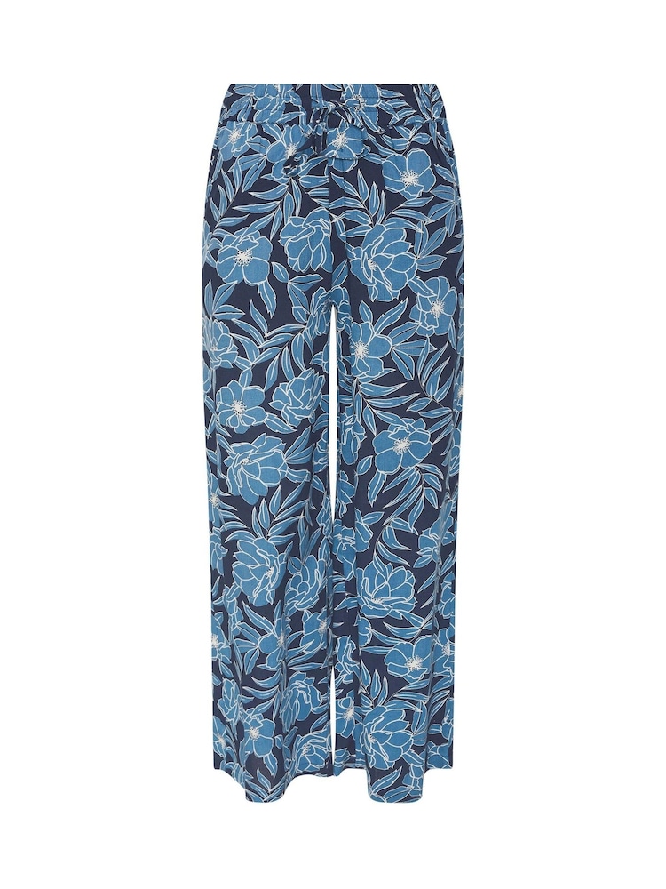 M&Co Blue Printed Wide Leg Trousers - Image 5 of 5