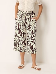 M&Co Purple Printed Cropped Trousers - Image 1 of 5