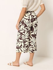 M&Co Purple Printed Cropped Trousers - Image 2 of 5