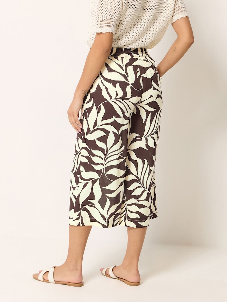 M&Co Purple Printed Cropped Trousers - Image 2 of 5 M&Co Purple Printed Cropped Trousers - Image 2 of 5