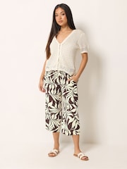 M&Co Purple Printed Cropped Trousers - Image 3 of 5