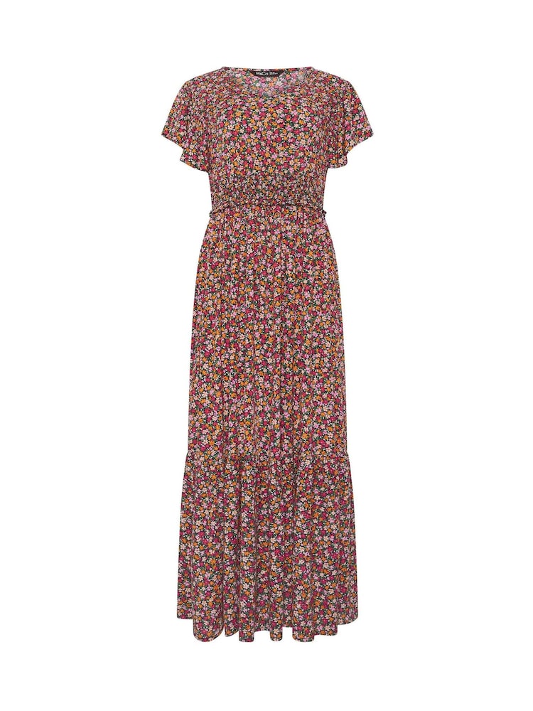 M&Co Pink Ditsy Shirred Waist Maxi Dress - Image 5 of 5