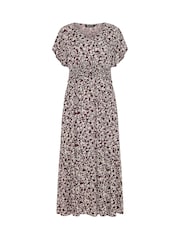 M&Co Purple Petite Printed Maxi Dress - Image 5 of 5