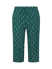 M&Co Blue Petite Foil Cropped Wide Leg Trousers - Image 5 of 5
