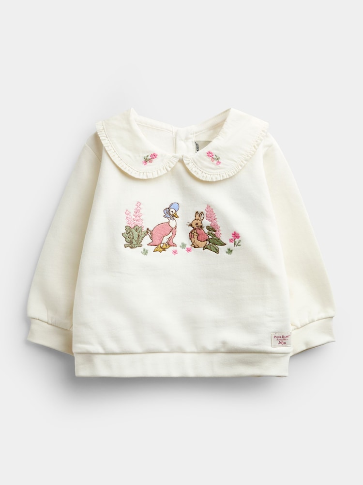 Jojo Maman Bébé Flopsy Appliqué Collar Sweatshirt & Leggings Set - Slika 2 od 7 Jojo Maman Bébé Flopsy Appliqué Collar Sweatshirt & Leggings Set - Slika 2 od 7