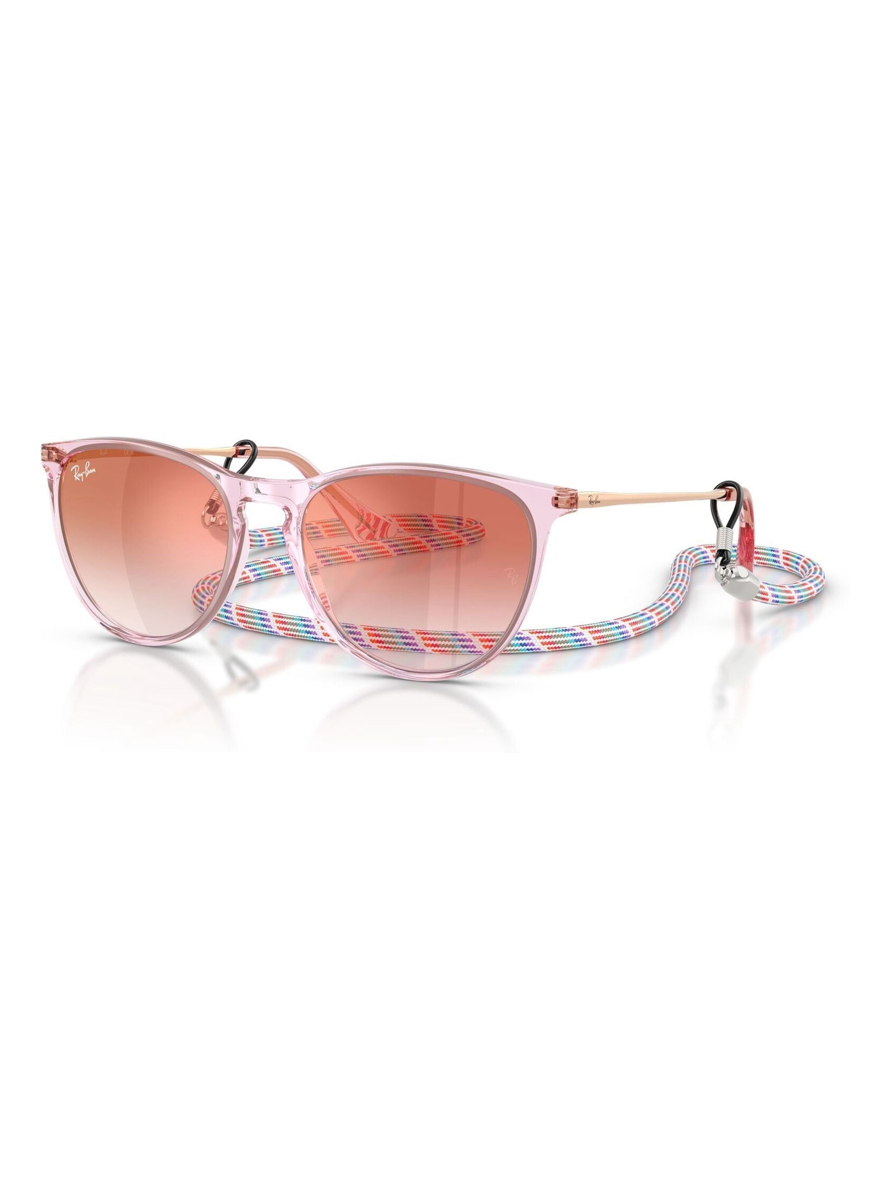 Ray - Ban Red Kid Rj9060s Junior Erika 7226V0 Sunglasses Injected Violet Pantos Mirror Nuanced - Image 3