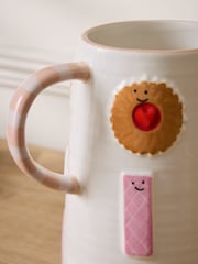 White/Pink Biscuit Character Ceramic Jug Vase - Image 2 of 5