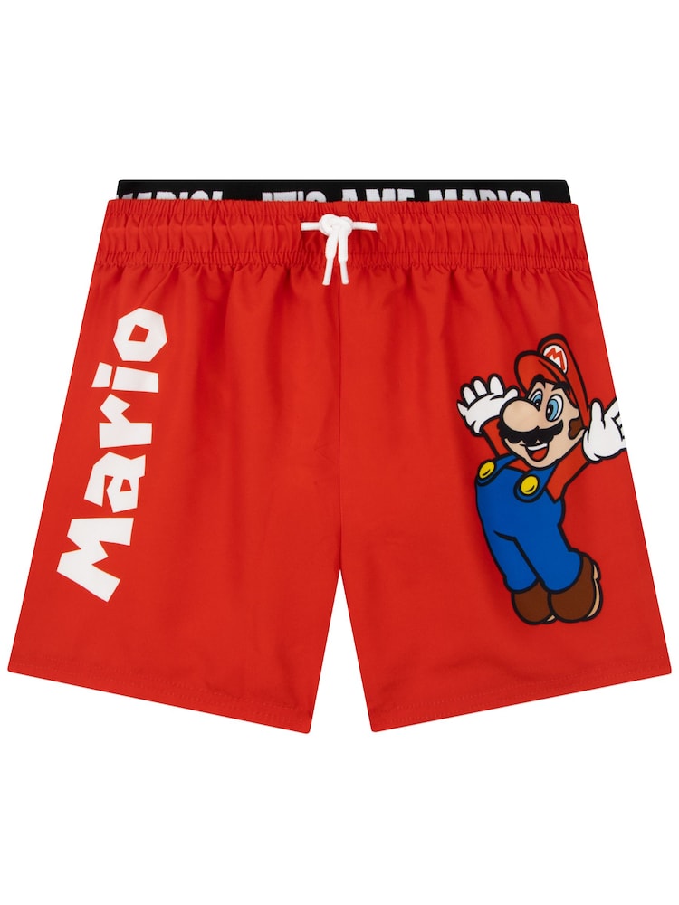 Character Red Super Mario Boys Swim Shorts - Image 1 of 11