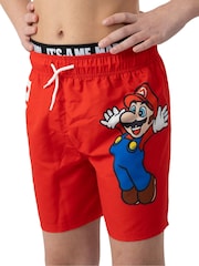 Character Red Super Mario Boys Swim Shorts - Image 9 of 11