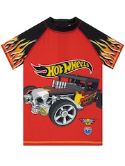 Character Red Hot Wheels Rash Guard And Swim Shorts - Image 2 of 12