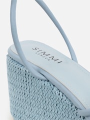 Simmi London Blue Winnie Wedge Heeled Sandals - Image 4 of 4