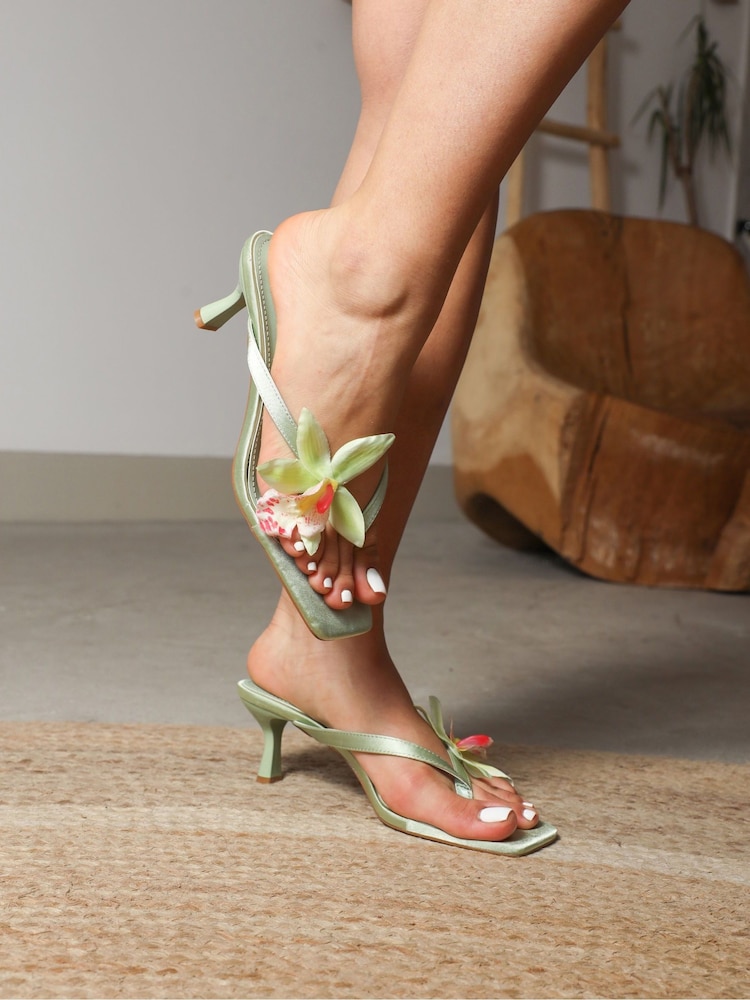 Simmi London Ruby Flower Detail Mules - 圖片 1/4