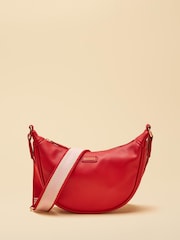Joules Jade Red Half Moon Adjustable Cross-Body Bag - Image 1 of 9