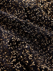 Gold Long Sleeve Sequin V-Neck Mini Dress - Image 7 of 8