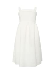 Yours Curve White London Square Neck Fit & Flare Dress - Image 5 of 5