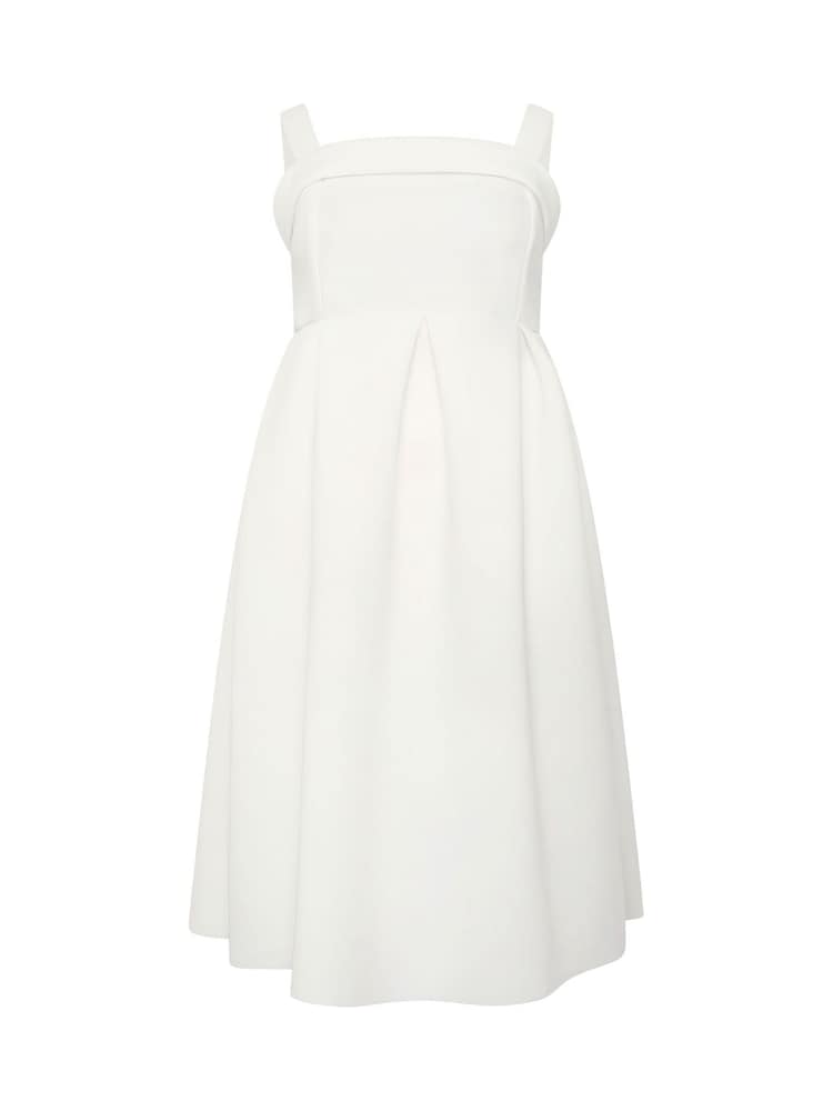 Yours Curve White London Square Neck Fit & Flare Dress - Image 5 of 5