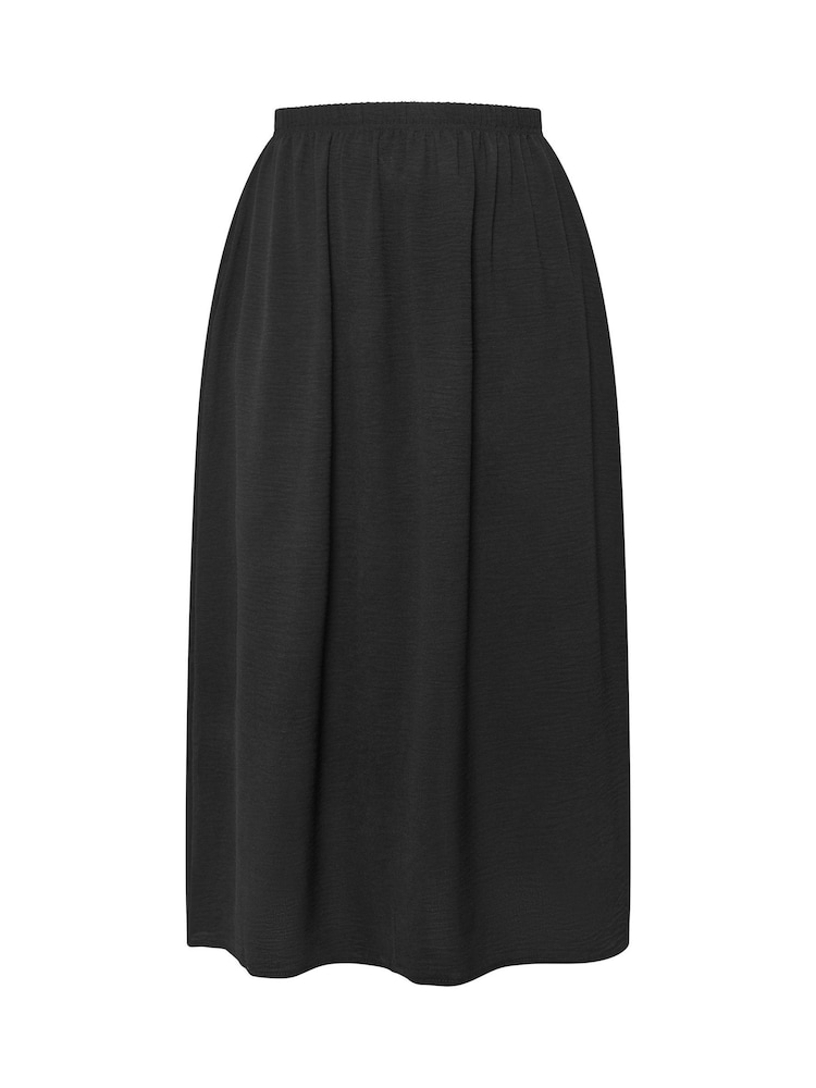 Yours Curve Black Airflow Midi Skirt - Image 5 of 5