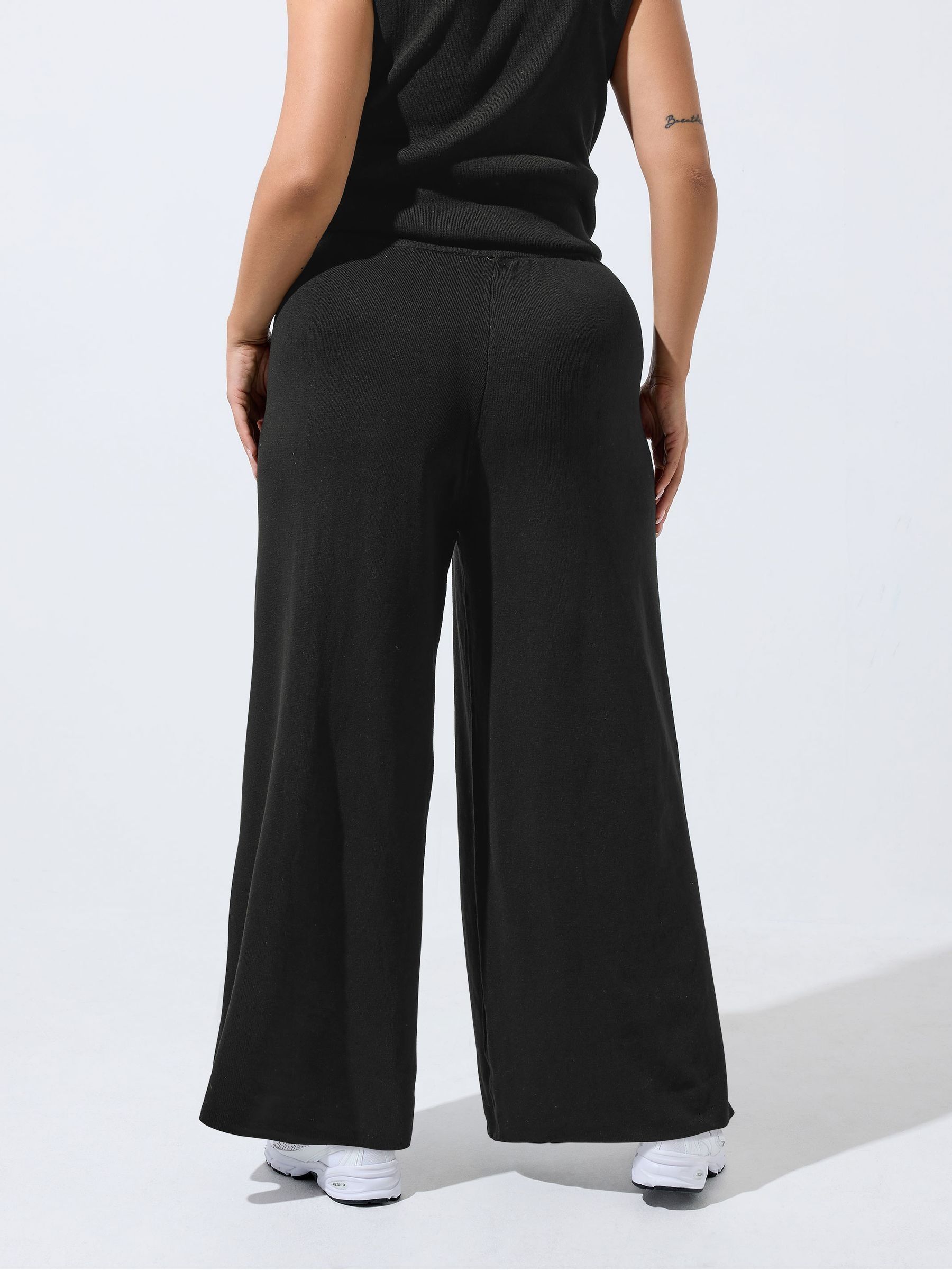Buy Yours Curve Black Limited Knitted Trousers from Next USA