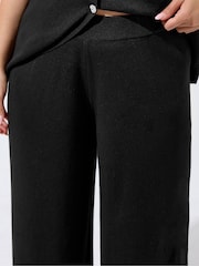 Yours Curve Black Limited Knitted Trousers - Image 4 of 5