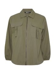 Yours Curve Green Utility Shacket - Image 5 of 5